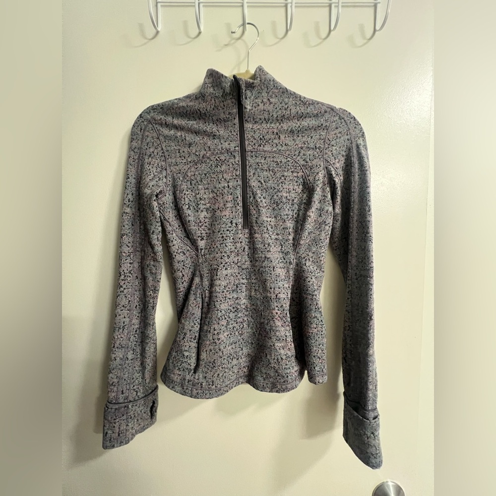 lululemon athletica | Women’s Multi-Color Heathered Gray Zip-Up Long Sleeve - Picture 2 of 15
